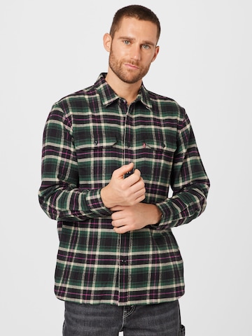 LEVI'S ® Классический крой Рубашка 'Jackson Worker' в Зеленый: спереди