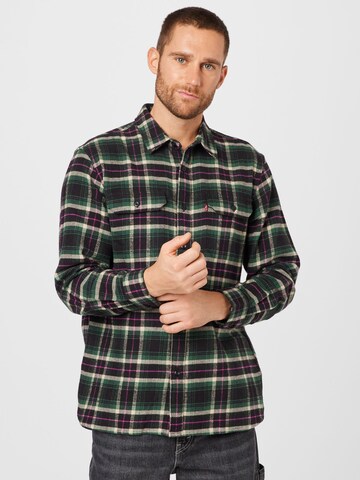 LEVI'S ® Comfort Fit Shirt 'Jackson Worker' in Grün: predná strana