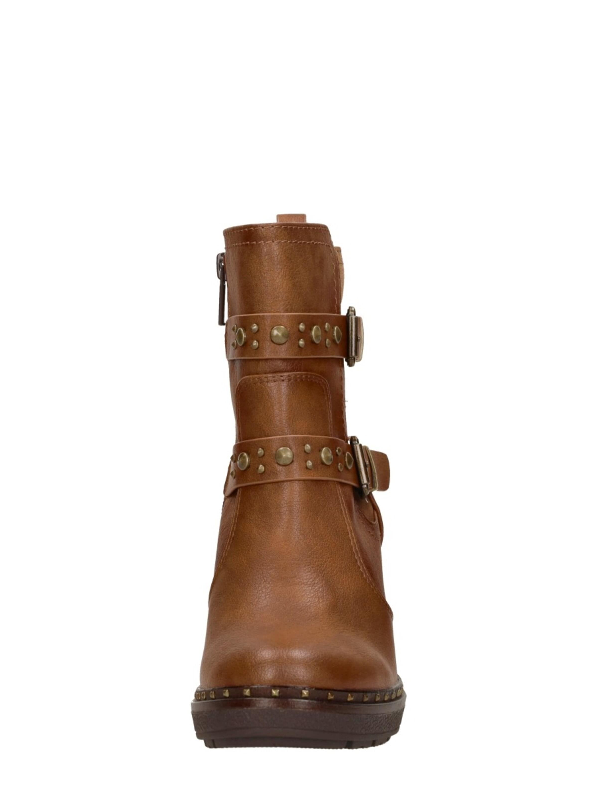 MUSTANG Boots 'Enkellaarsjes Hak' in Bruin