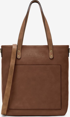 Herling Shopper 'Poussin' in Brown: front