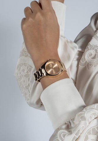 Montre à affichage analogique GUESS en rose : devant