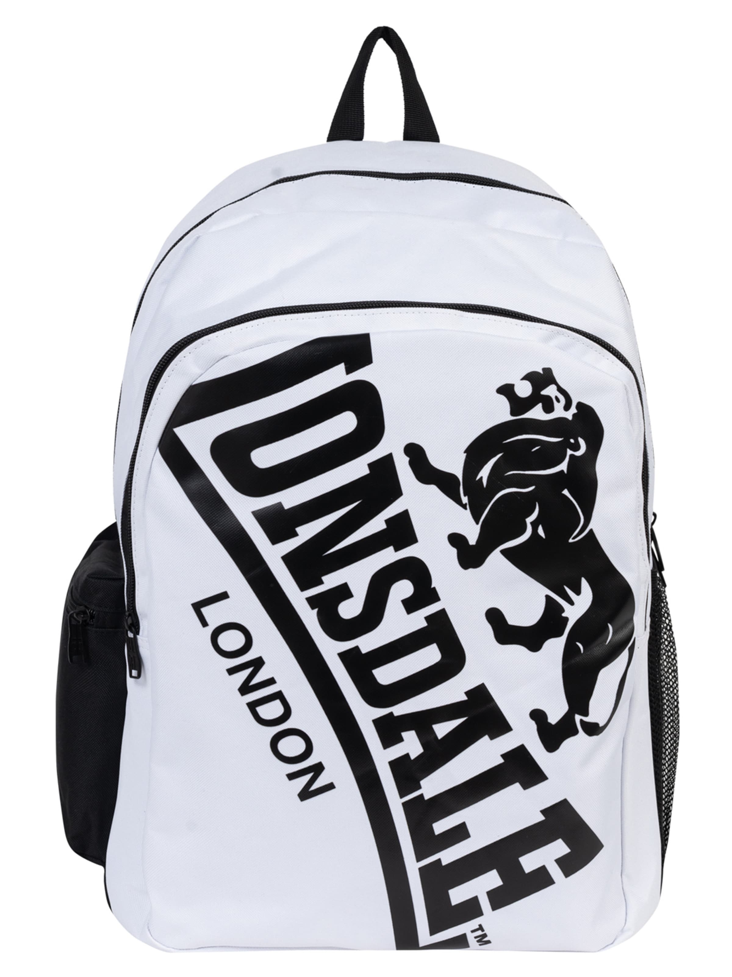 LONSDALE Backpack 'Astbury' in White: front