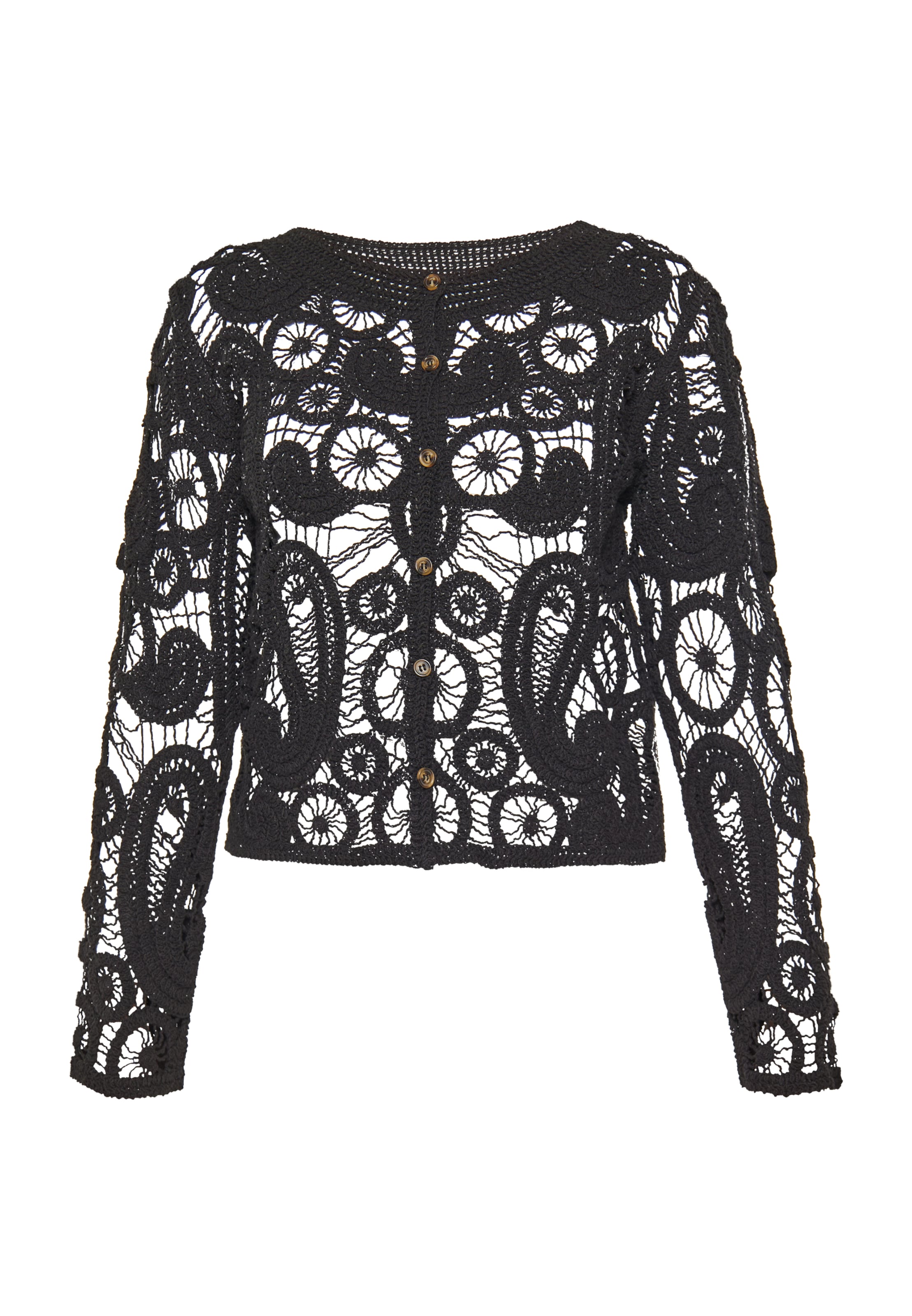 usha FESTIVAL - Casaco de malha 'Fashion Look' em preto: frente