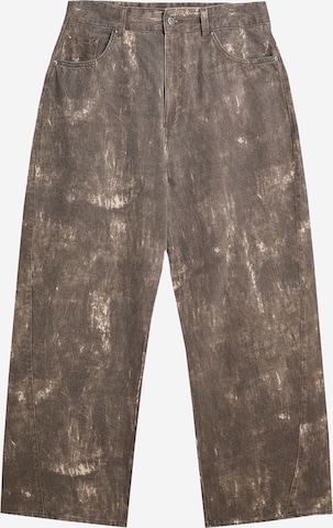 Bershka Baggy Džínsy - Hnedá: predná strana