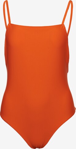 Superdry Bralette Swimsuit in Orange: front