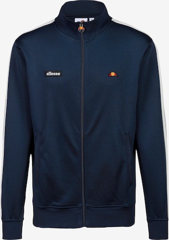 ELLESSE Zip-Up Hoodie in Blue: front