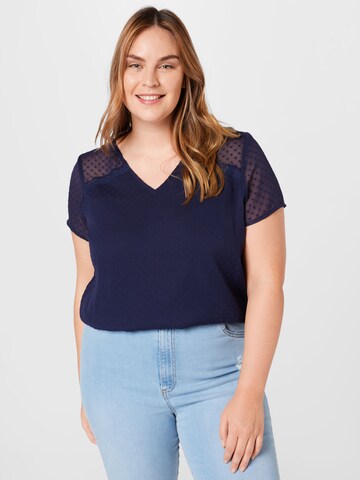 ABOUT YOU Curvy Shirt 'Senta' in Blauw: voorkant