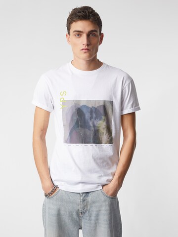 Young Poets Shirt 'Faces Zander 222' in White: front