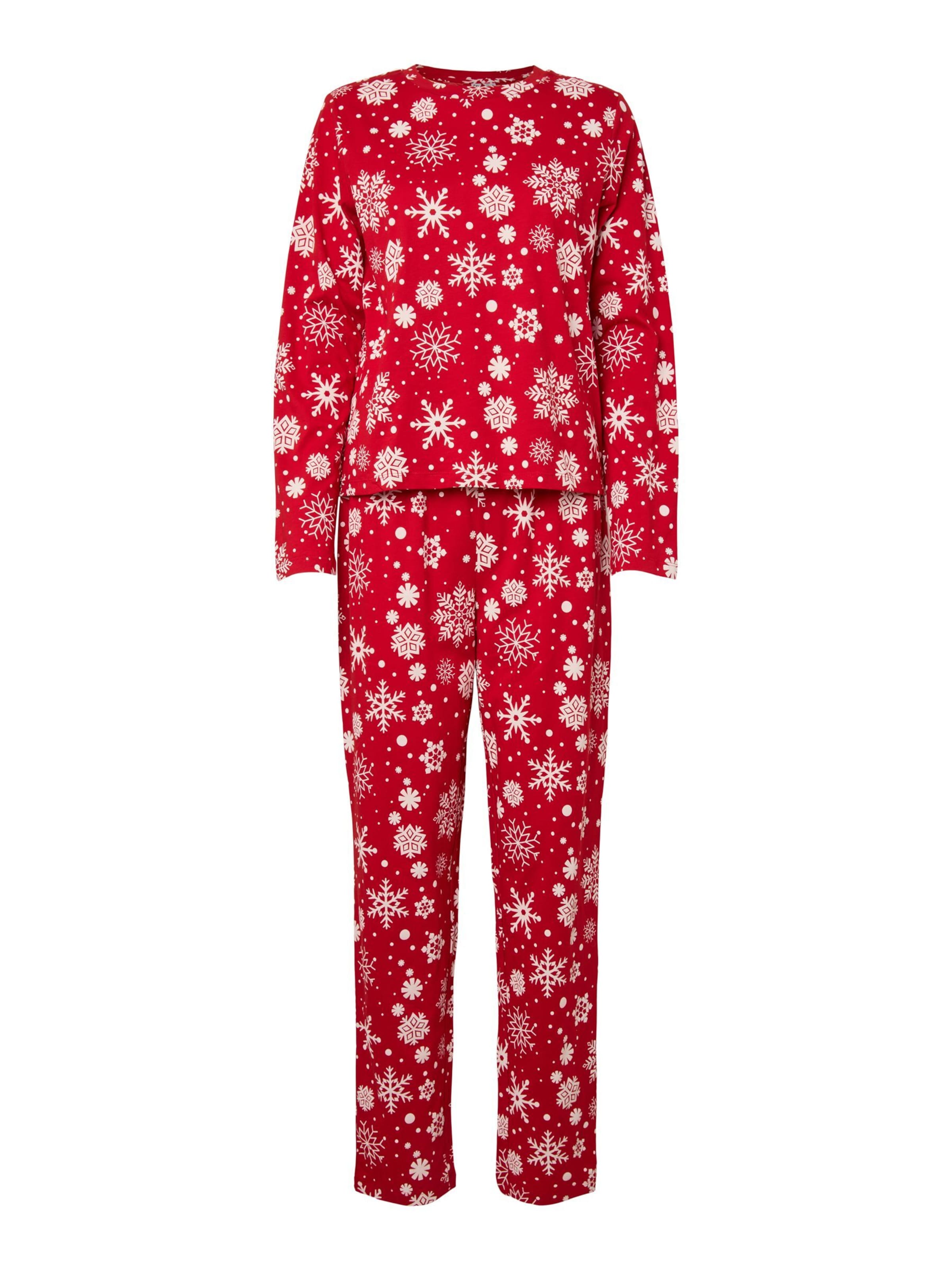 PIECES Pyjamas 'PCNaya X-Mas' i rød: forside