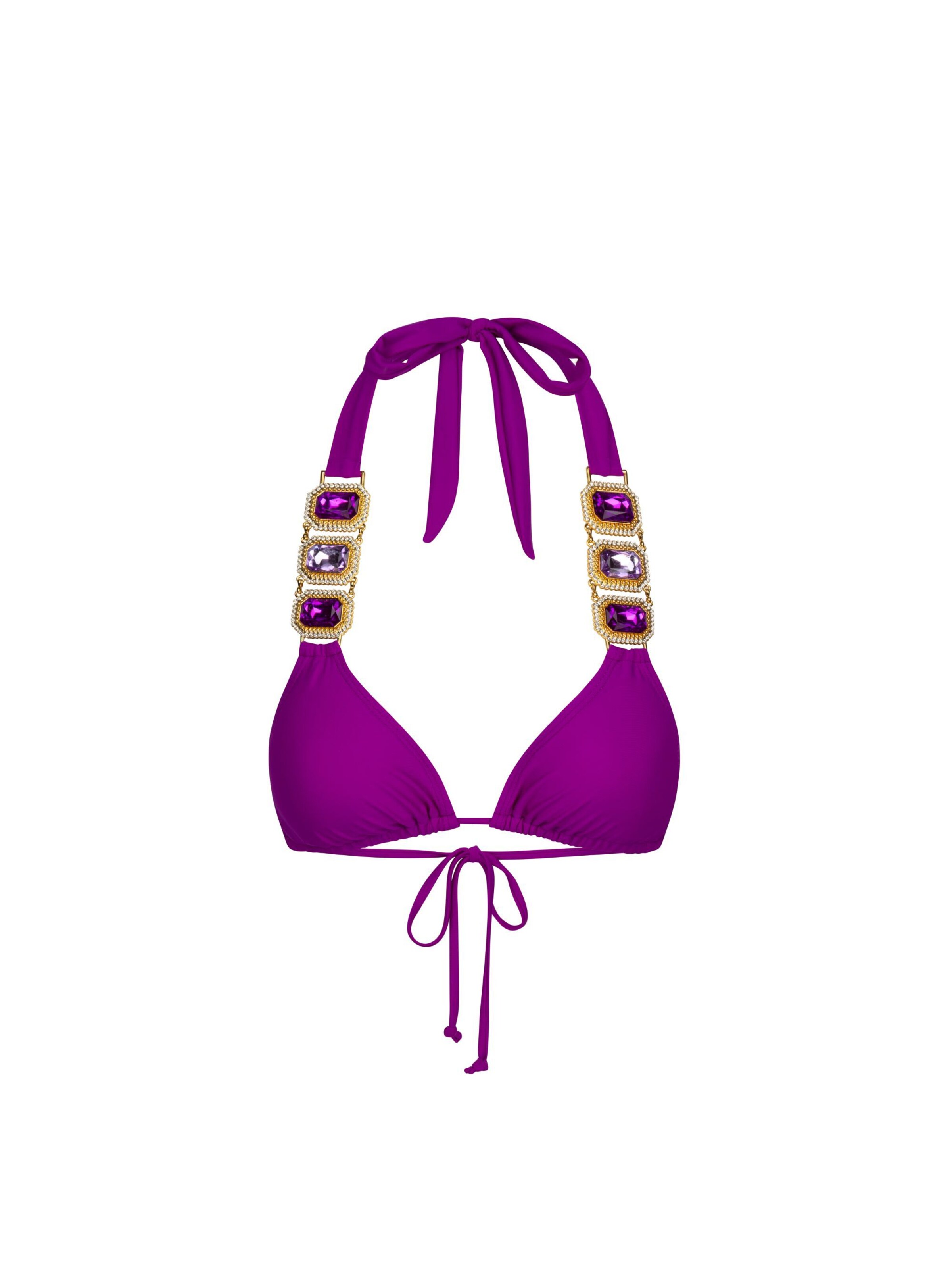 Moda Minx Triangel Bikinitop 'Boujee' in Lila: Vorderseite