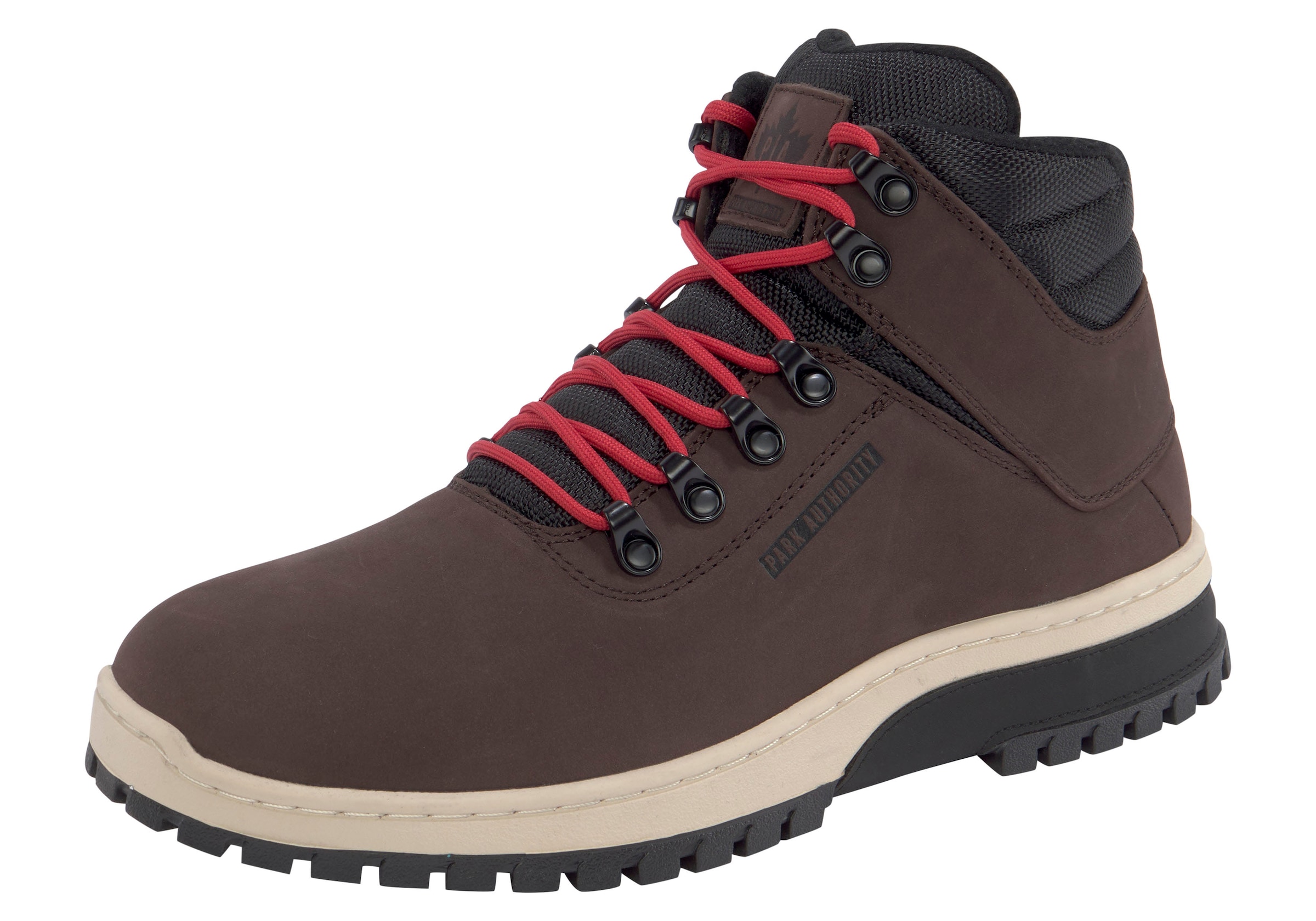 PARK AUTHORITY by K1X Schnürboots 'Play Hard Territory Superior' in Braun: Vorderseite