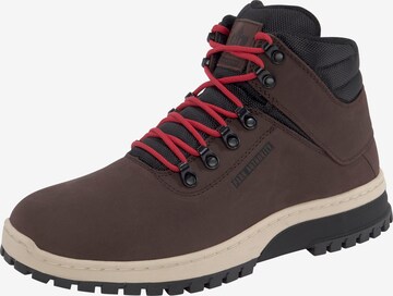 PARK AUTHORITY by K1X Lace-Up Boots in Brown: front