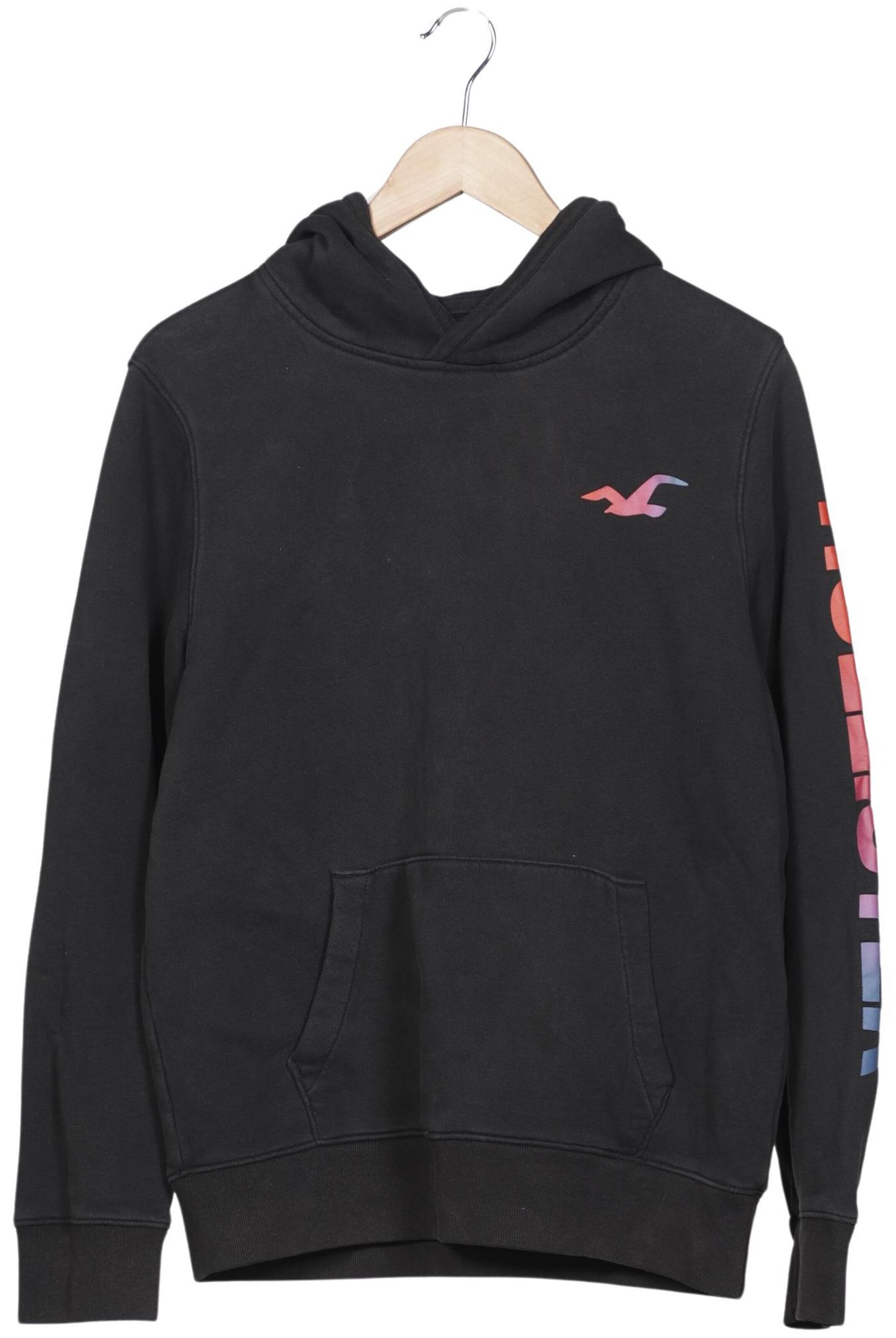 HOLLISTER Sweatshirt & Zip-Up Hoodie in L in Black: front