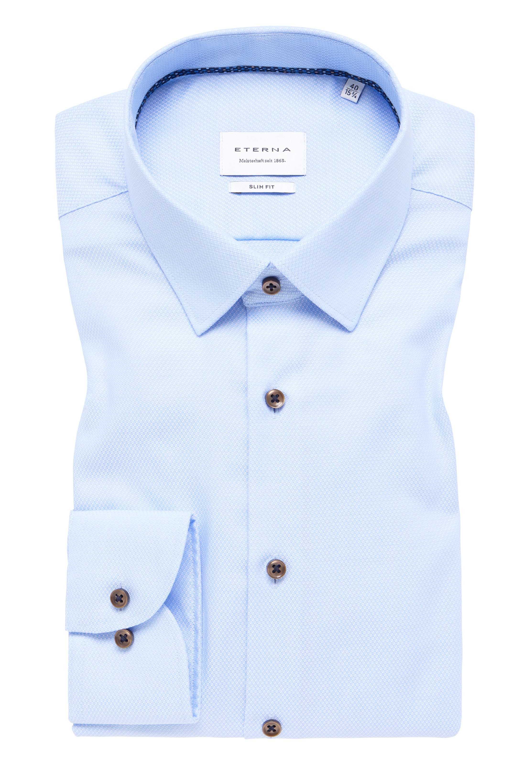 ETERNA Slim fit Zakelijk overhemd in Blauw
