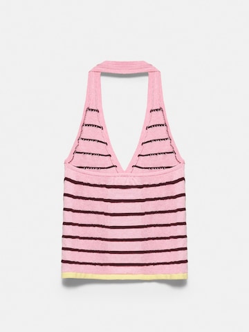 Pull&Bear Broderad topp i rosa