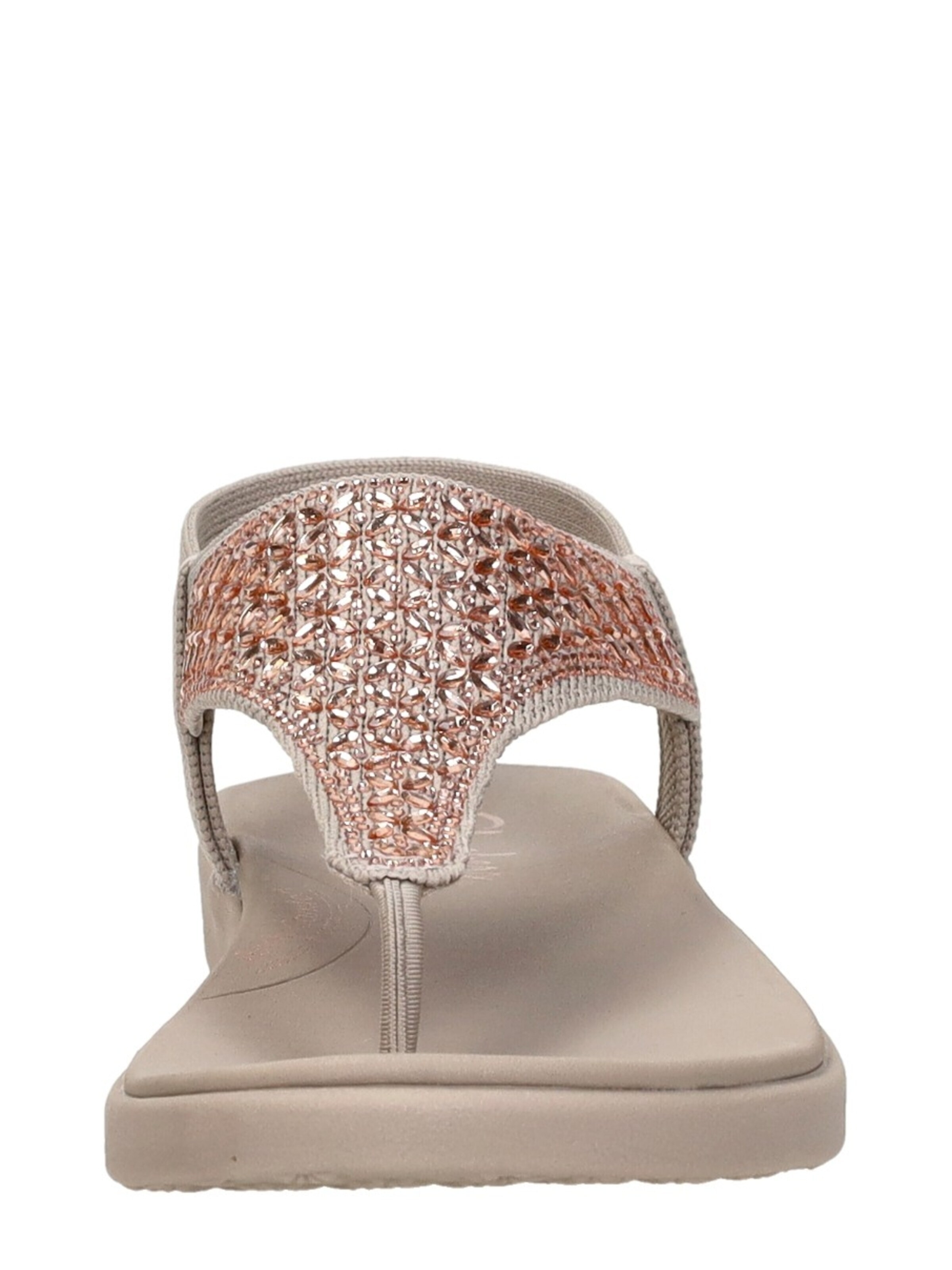 SKECHERS Teenslipper 'Meditation Luxe' in Grijs