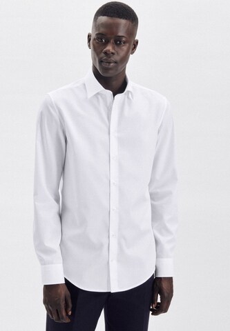 SEIDENSTICKER Slim fit Business Shirt in White: front