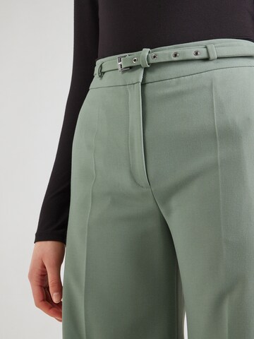 HUGO Wide Leg Hose 'Havinera' in Grün