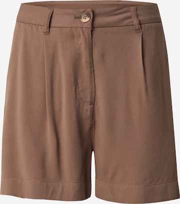 ruda mazine Standartinis Klostuotos kelnės: priekis