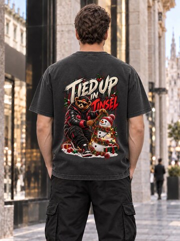 LUNØIR Studio Shirt 'BOSS Christmas Tinsel Party' in Black