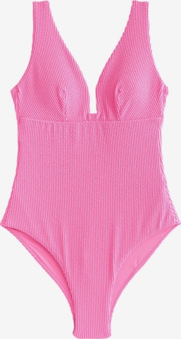 Triangle Maillot de bain modelant Next en rose : devant