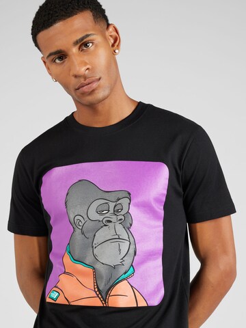 MT Men Shirt 'Bored Gorilla' in Zwart