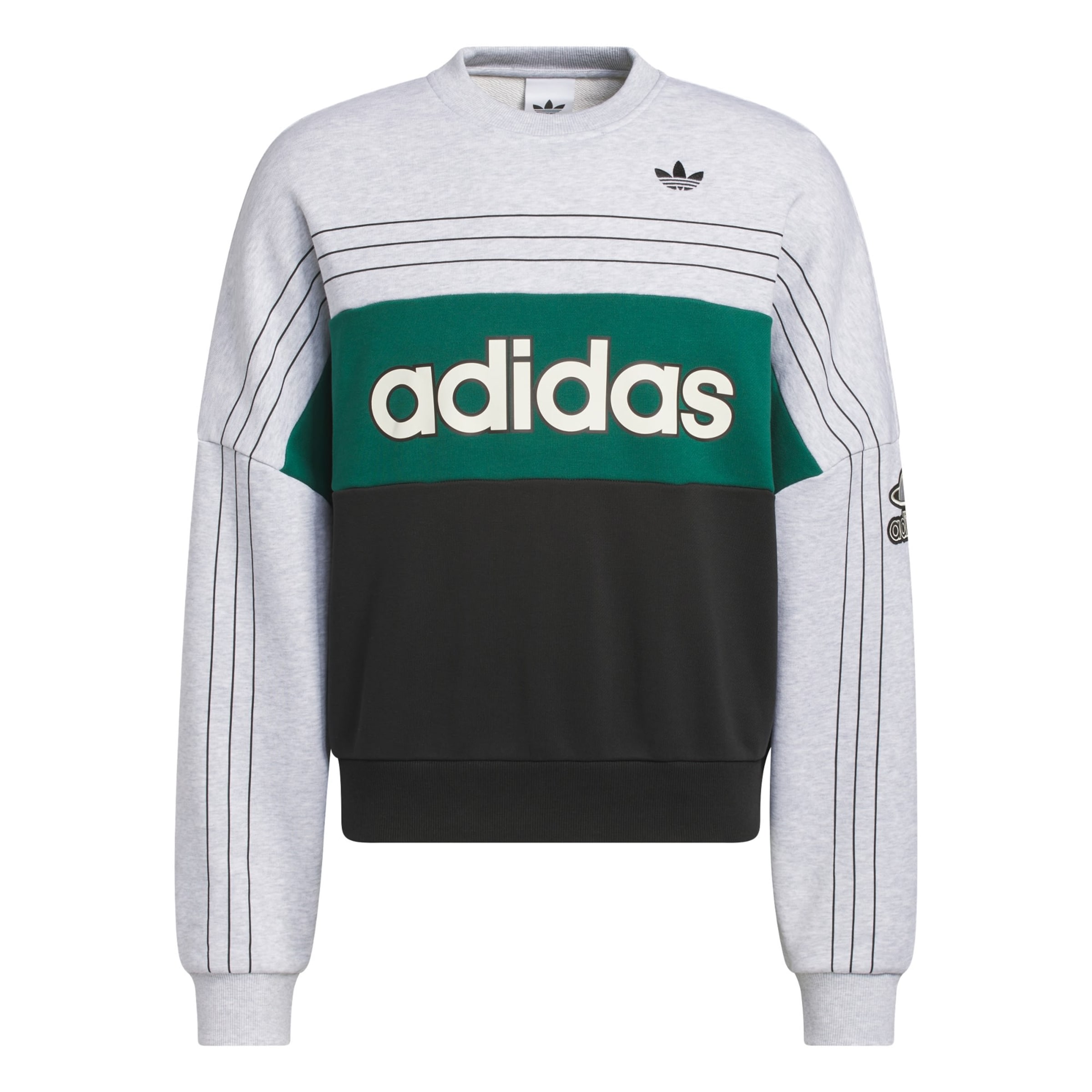 ADIDAS ORIGINALS - Sweatshirt 'Varsity' em cinzento: frente