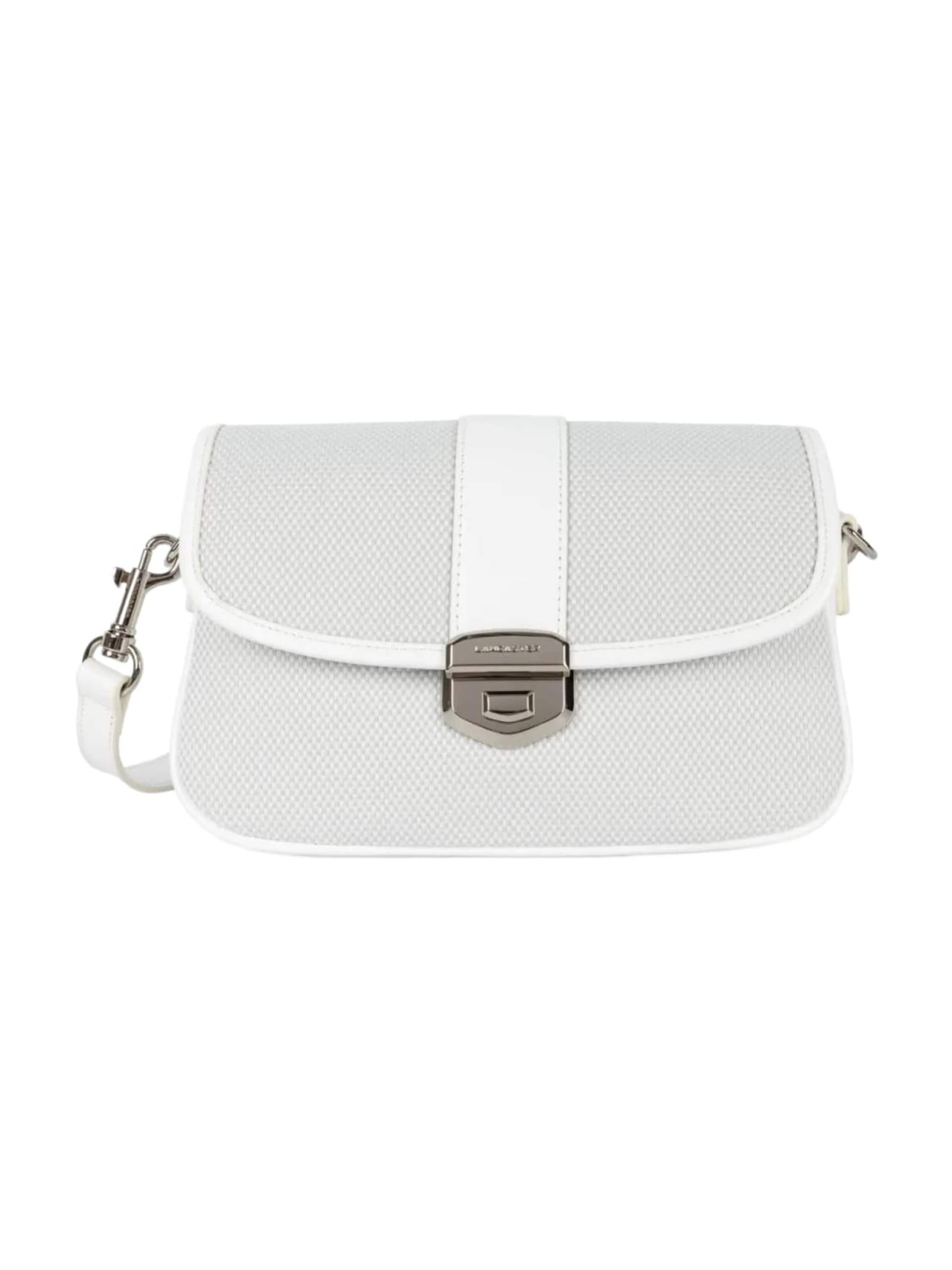 Sacs à main 'Lancaster Sac Trotteur Canvas Fia M Blanc' LANCASTER Paris en blanc : devant