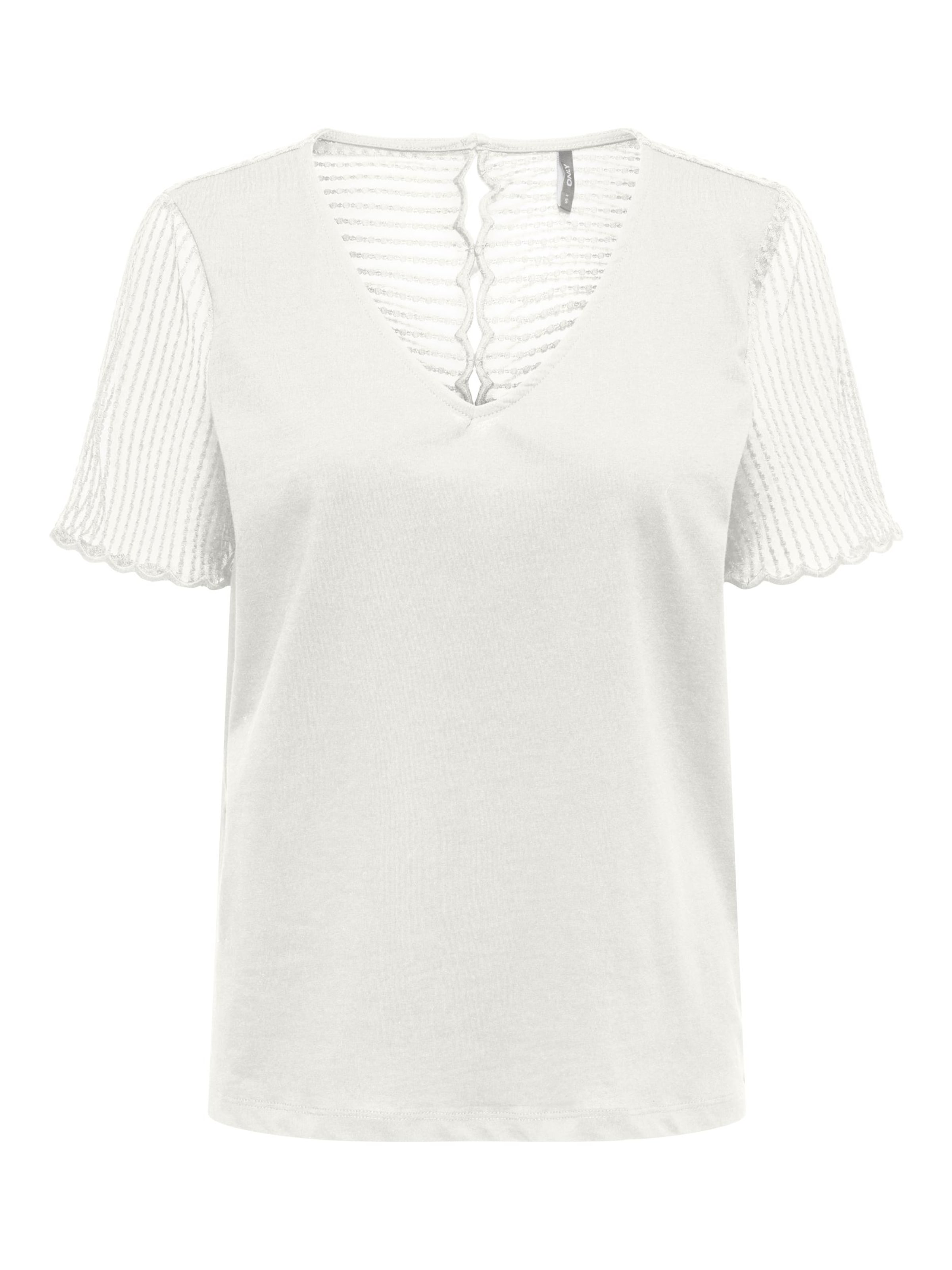 ONLY - Camiseta en blanco: frente