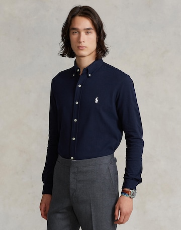 Polo Ralph Lauren Средняя посадка Рубашка в Синий: спереди