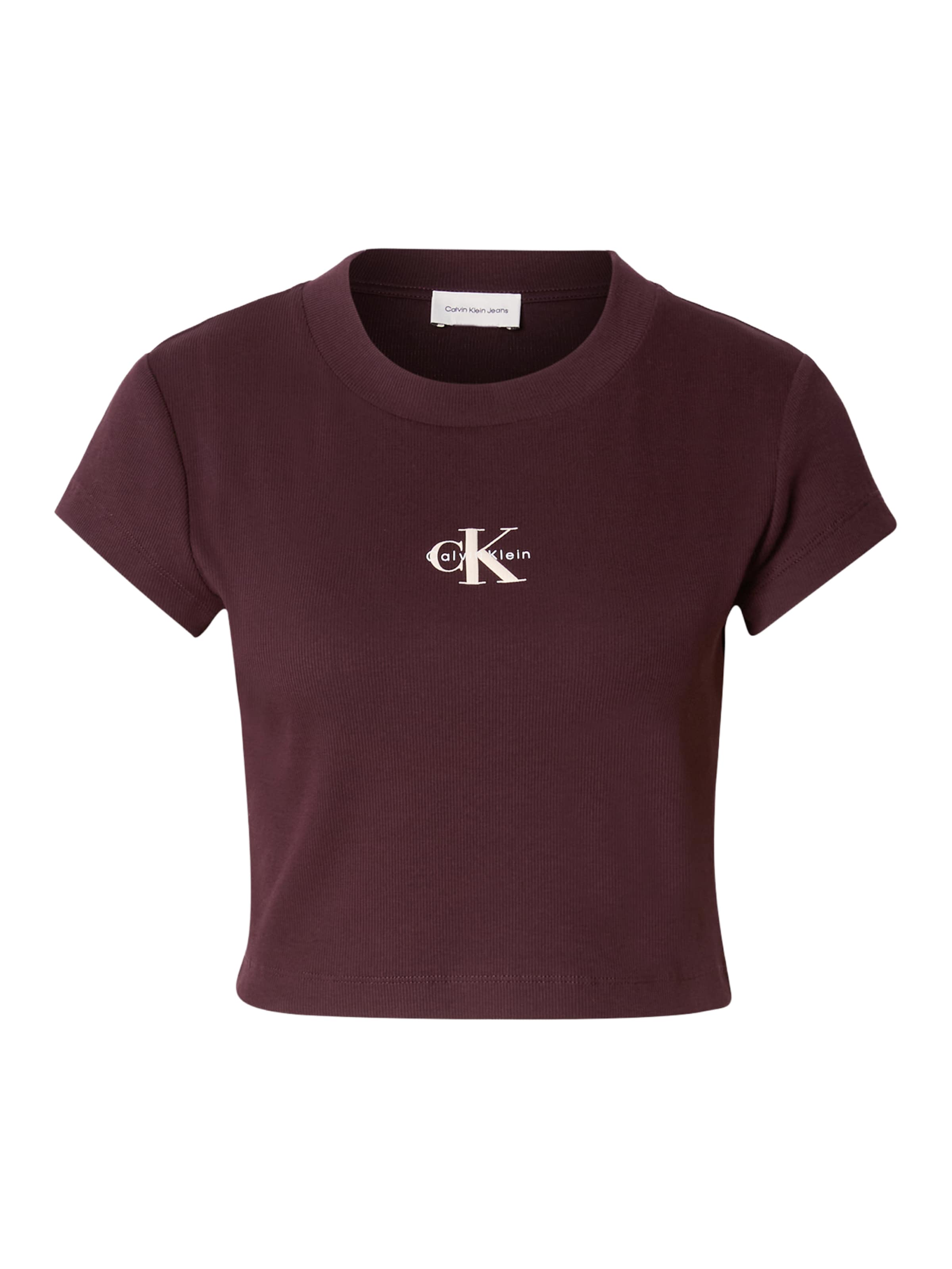 T-shirt Calvin Klein Jeans en marron : devant