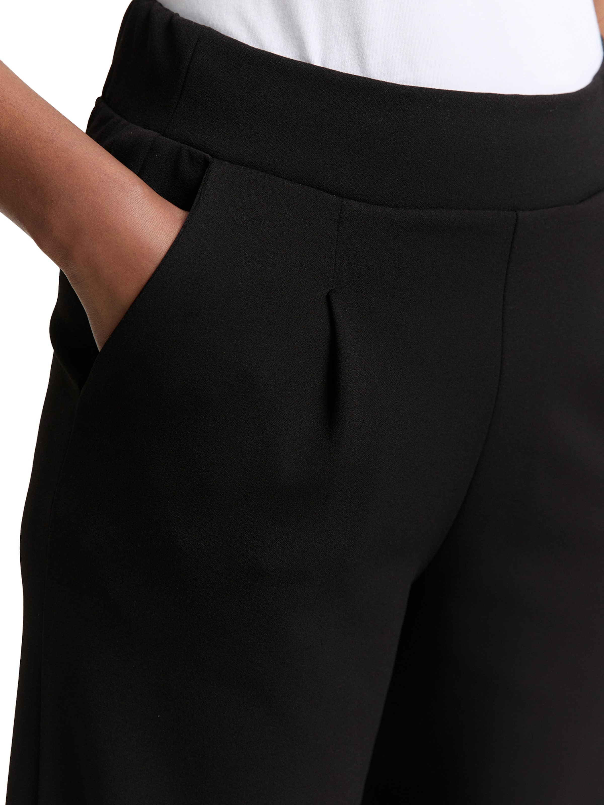 TOM TAILOR DENIM Широки крачоли Панталон с набор в черно