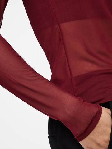 PIECES Shirt 'PCJulli' in Red