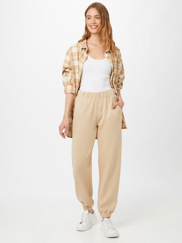 MSCH COPENHAGEN Tapered Byxa 'Ima' i beige