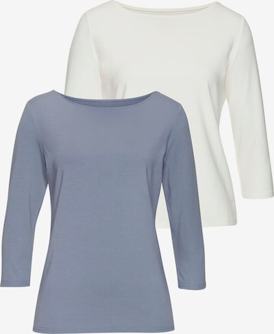 Marškinėliai iš LASCANA, spalva – mėlyna dūmų spalva / balta, Prekių apžvalga