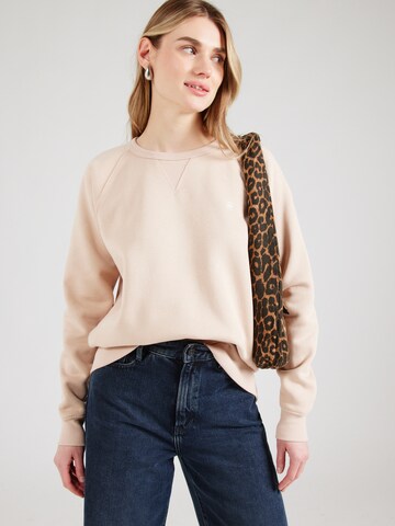 G-STAR Sweatshirt 'Premium' in Beige: voorkant