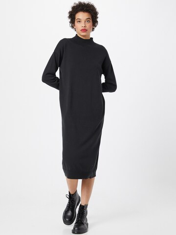 ESPRIT Gebreide jurk 'Core' in Zwart: voorkant