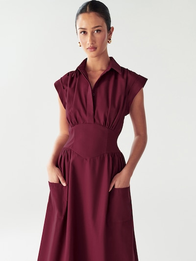 Willa Robe 'ELLESE' en rouge foncé, Vue avec produit