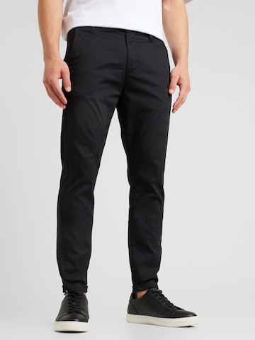 GABBA Tapered Trousers in Black: front