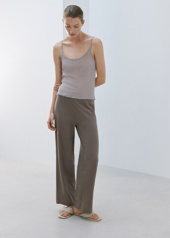 MANGO Pajama Pants 'Kiki' in Brown