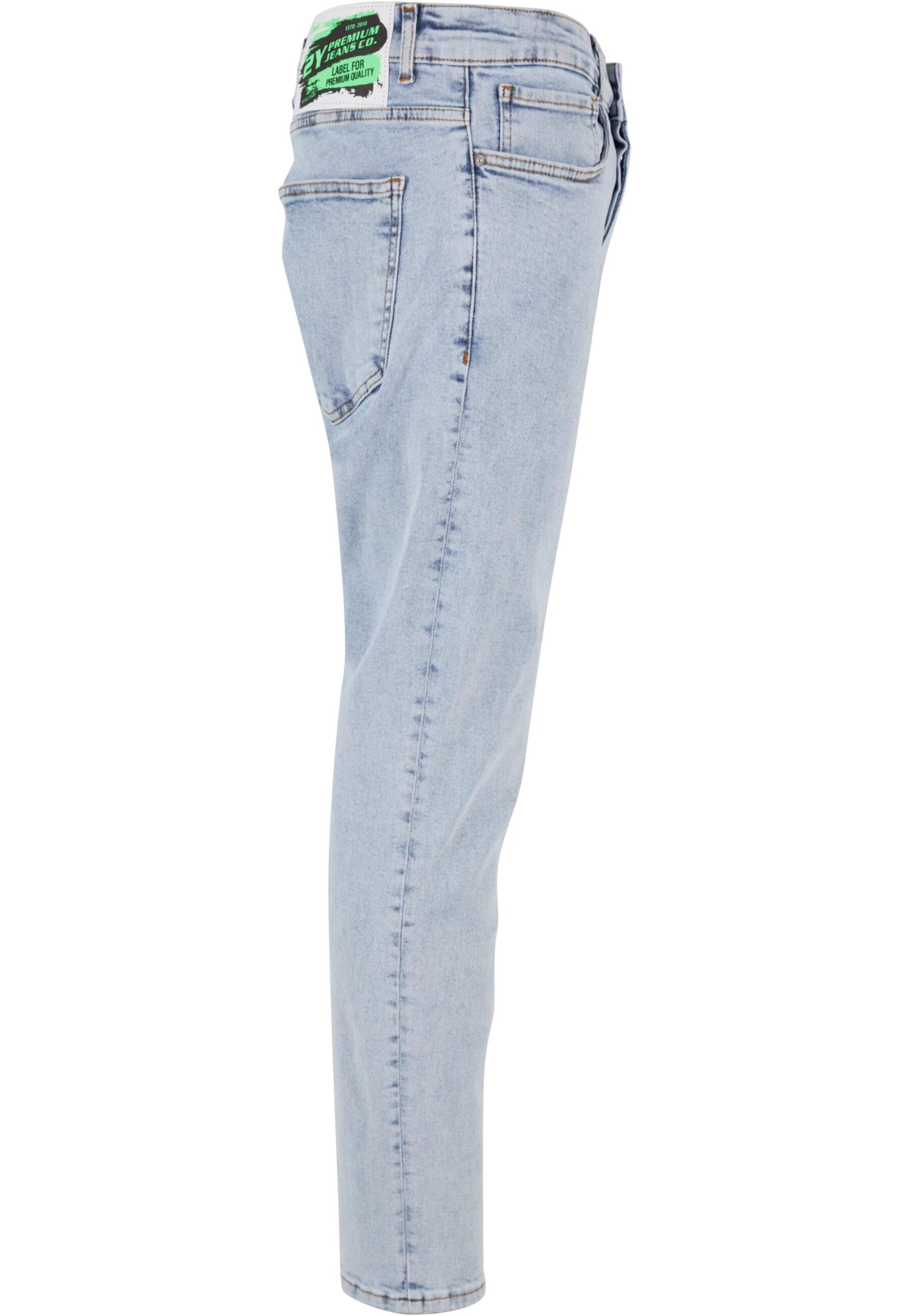 2Y Premium Tapered Jeans in Blue