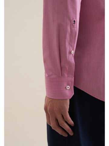 SEIDENSTICKER Slim fit Business Shirt 'Patch3' in Pink