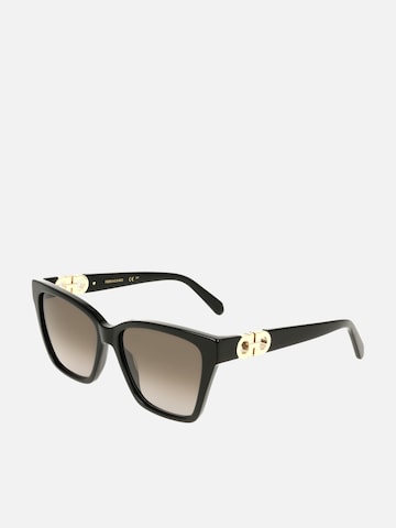 FERRAGAMO - Gafas de sol en negro: frente