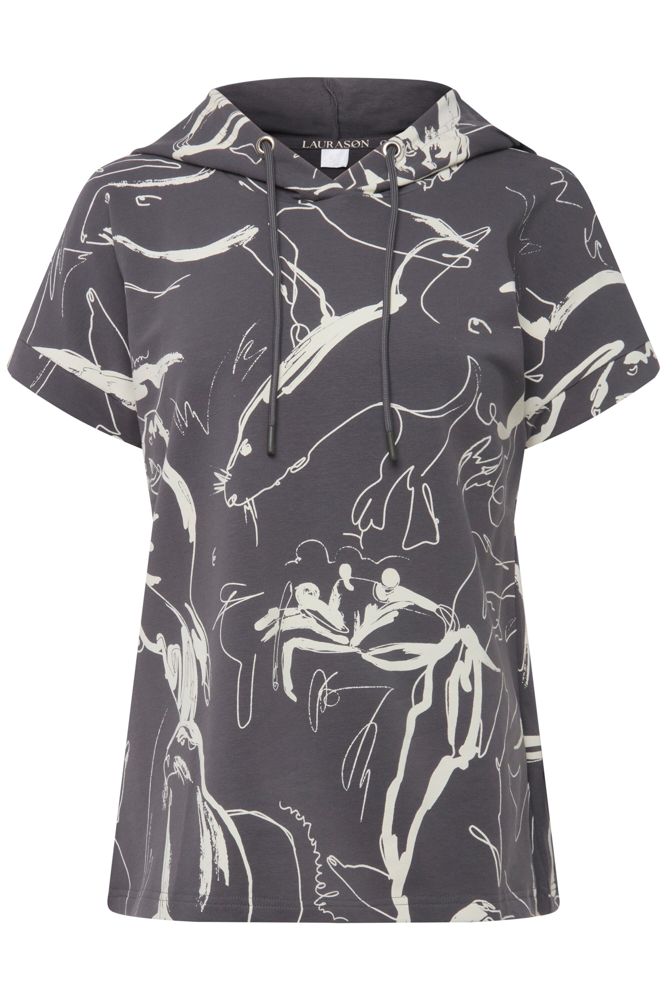 LAURASØN Sweatshirt in Grey: front