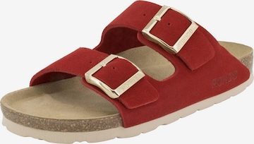 ROHDE Mules 'Alba' in Red: front