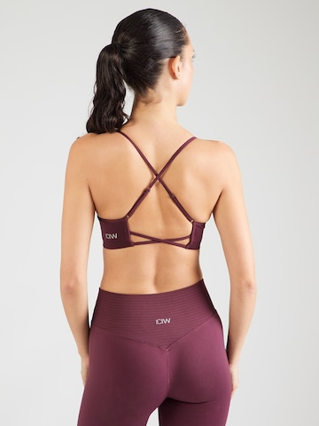 Bustier Soutien-gorge de sport 'Smooth' ICANIWILL en rouge