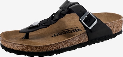 BIRKENSTOCK Iešļūcenes ar pirkstu atdalītāju 'Gizeh', krāsa - melns, Preces skats