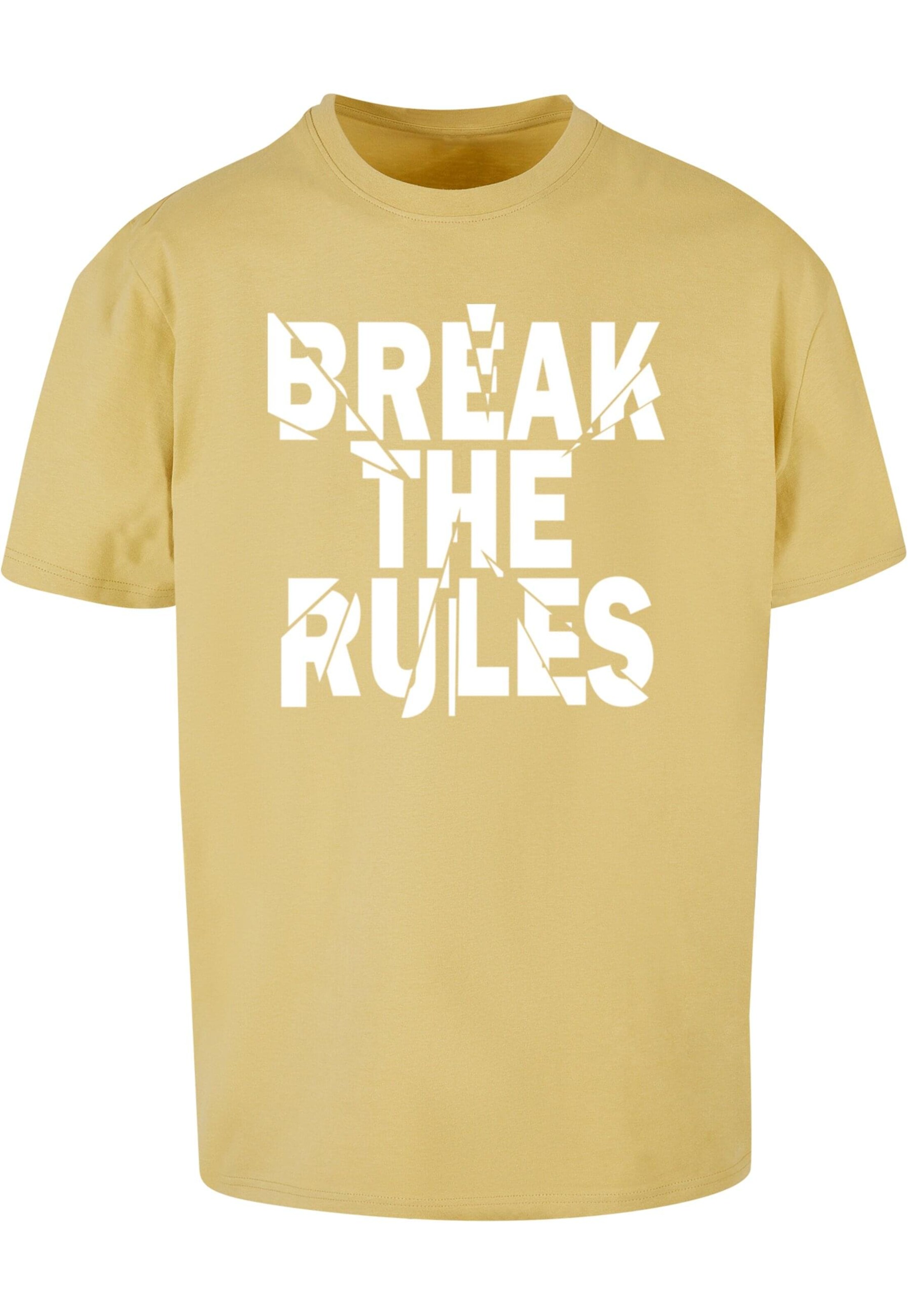 Merchcode Shirt 'Break The Rules 2' in Yellow: front