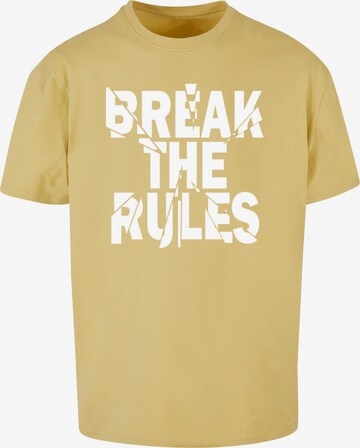 Merchcode Shirt 'Break The Rules 2' in Geel: voorkant