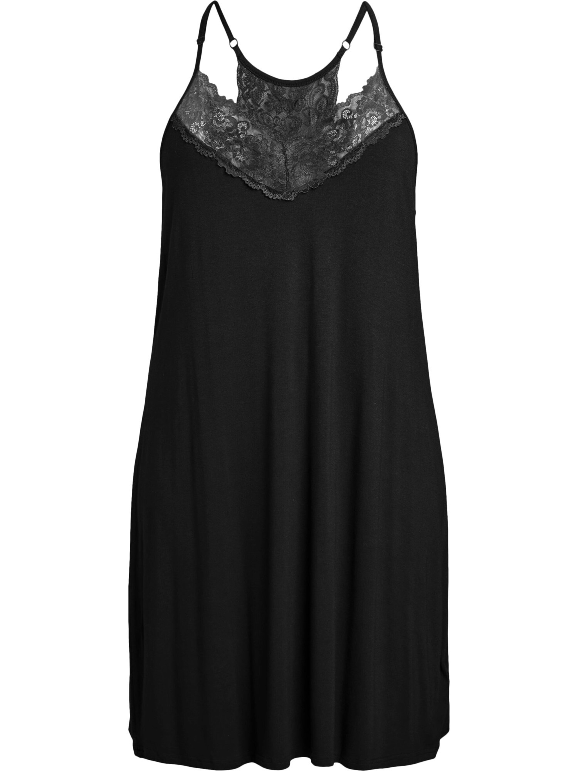 Déshabillé 'MHALI' Zizzi en noir : devant